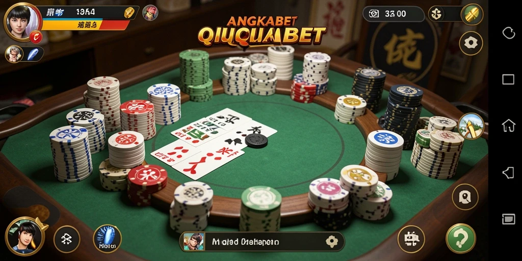 Tampilan gameplay QiuQiu yang menarik di ANGKABET.