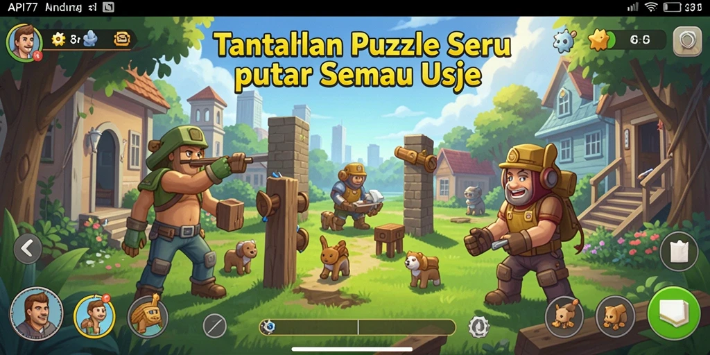Tampilan utama gameplay puzzle yang menarik dan menantang.