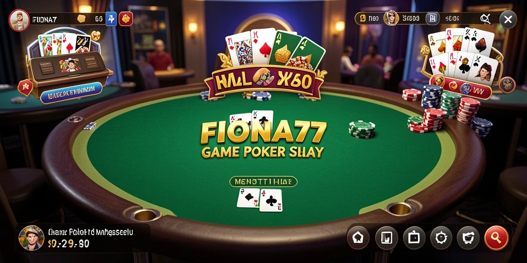 Screenshot FIONA77 menampilkan aksi seru permainan Poker.