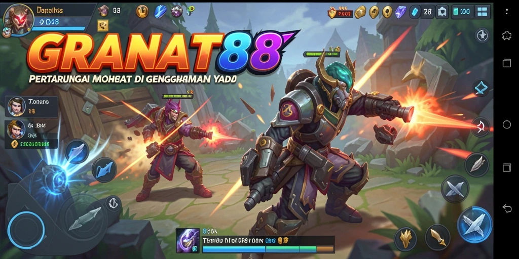 Gameplay seru dan mendebarkan di arena pertarungan MOBA.