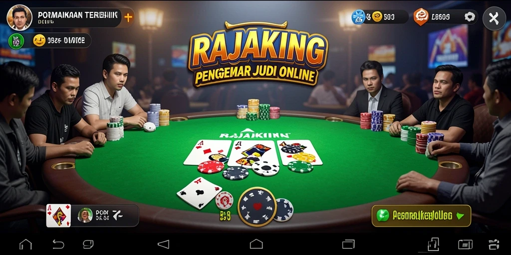 Tampilan seru dan mendebarkan saat bermain Poker di RAJAKING.
