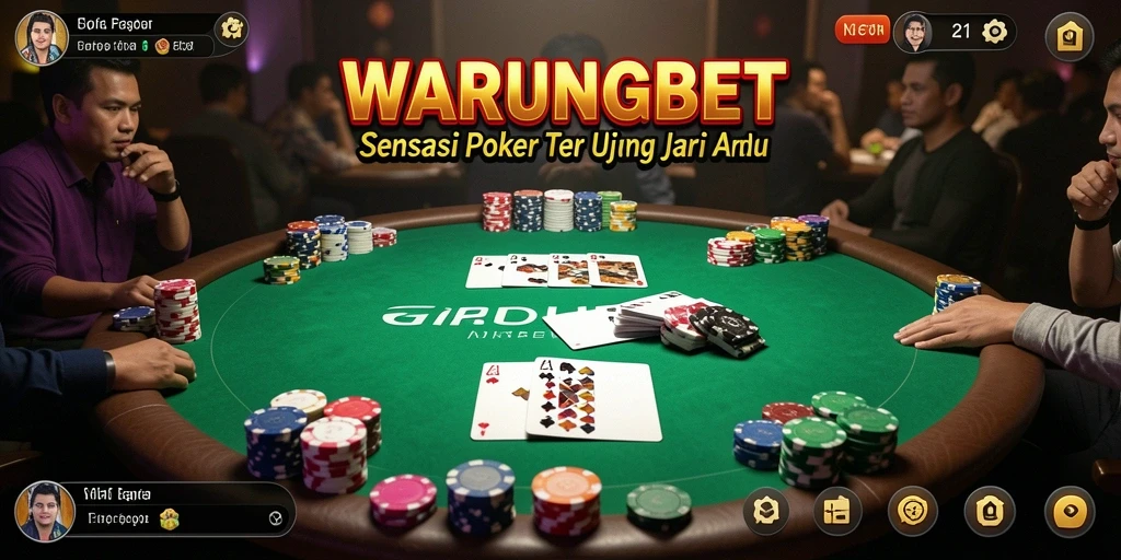Tampilan menarik dari gameplay Poker WARUNGBET di layar.